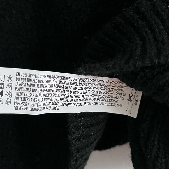 English Factory Black Shimmer Cut Out Neck Flare Sleeve Sweatshirt - Picture 3 of 7